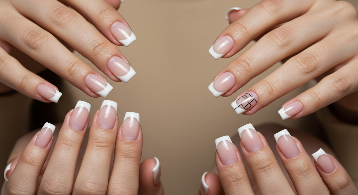 various modern french tip nail design