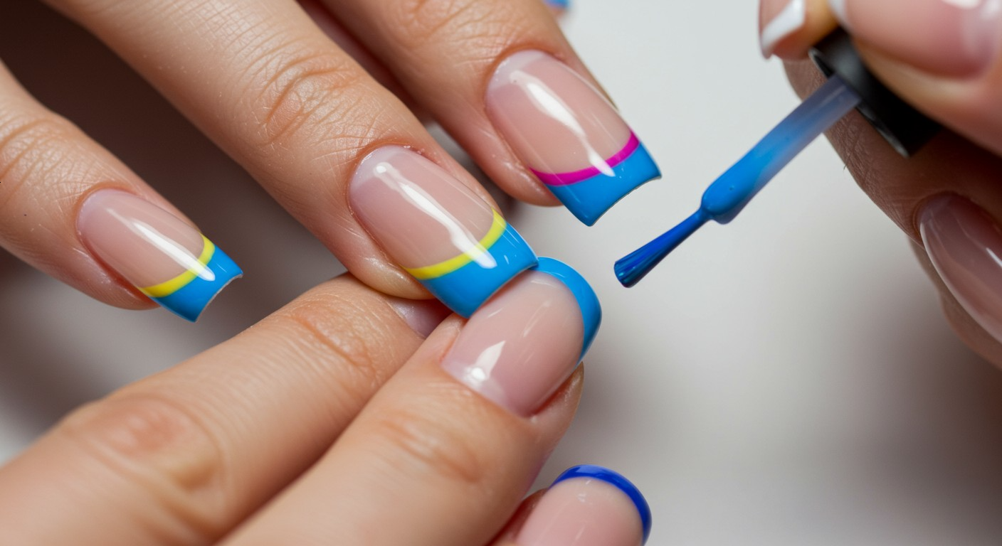 applying colorful